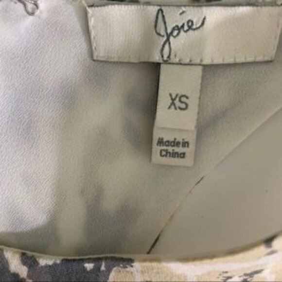 Joie top Silk gray tan Animal print sleeveless Racerback XS - Picture 8 of 9